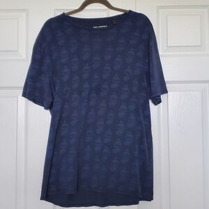 Karl Lagerfeld Men's Blue T-Shirt